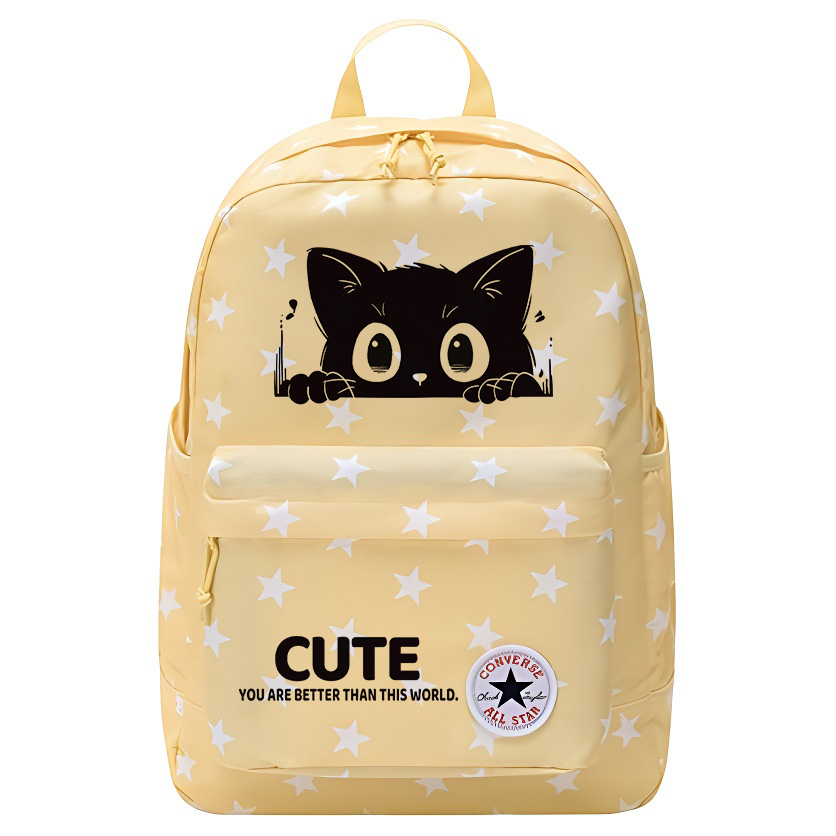 

Converse Полиэстеровый рюкзак среднего размера унисекс яично-желтый, Cat