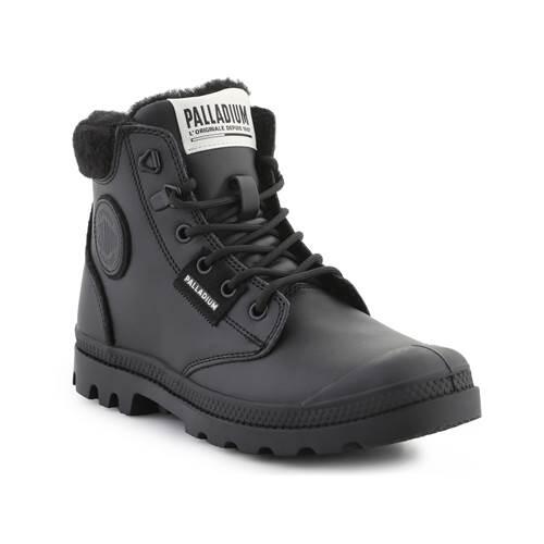 Женские ботинки PALLADIUM Pampa Hi Snow Warm, кожаные, теплые, 94380-008-M, черные