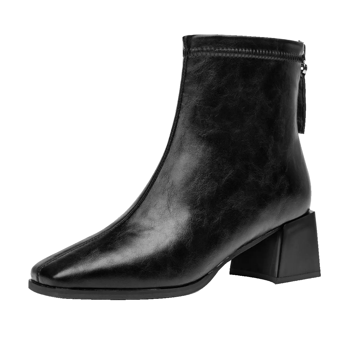 GUDIANFENGDU Черные женские угги на платформе 5,5 см с меховой подкладкой, цвет Black (Fleece-Lined)