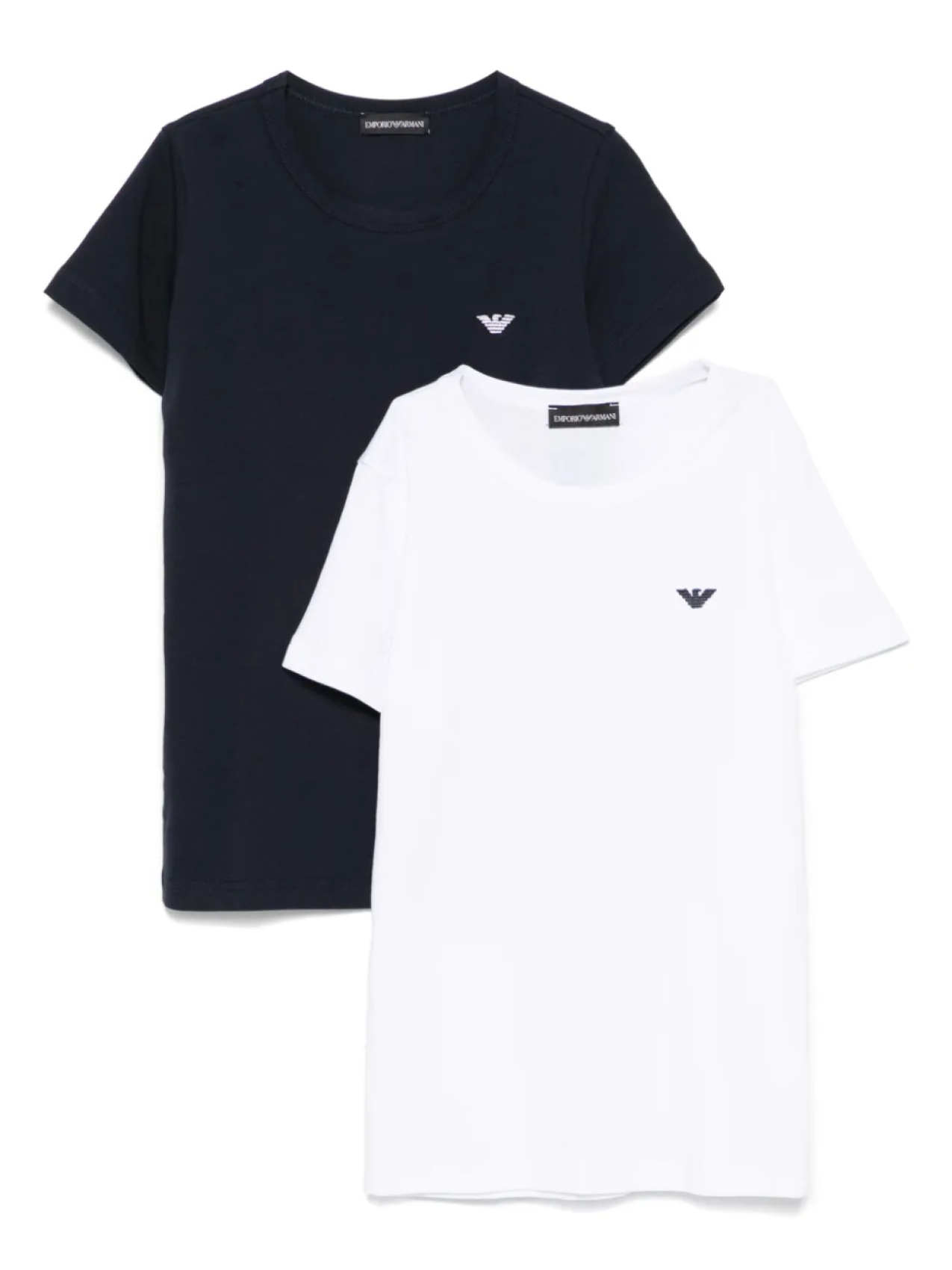 

Футболка с вышитым логотипом (комплект из двух штук) Emporio Armani Kids, синий