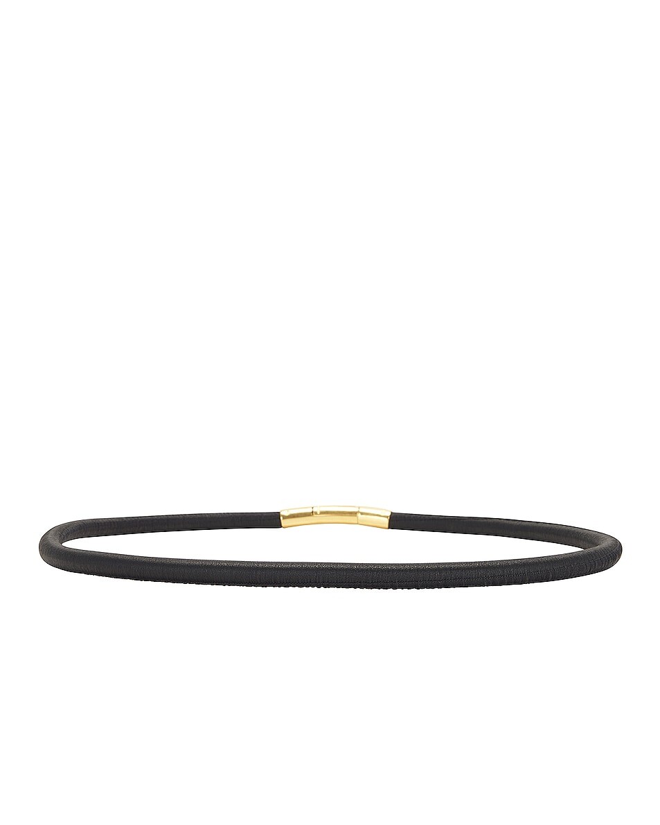Ремень Bottega Veneta Tubular, цвет Black & Gold — фото 2