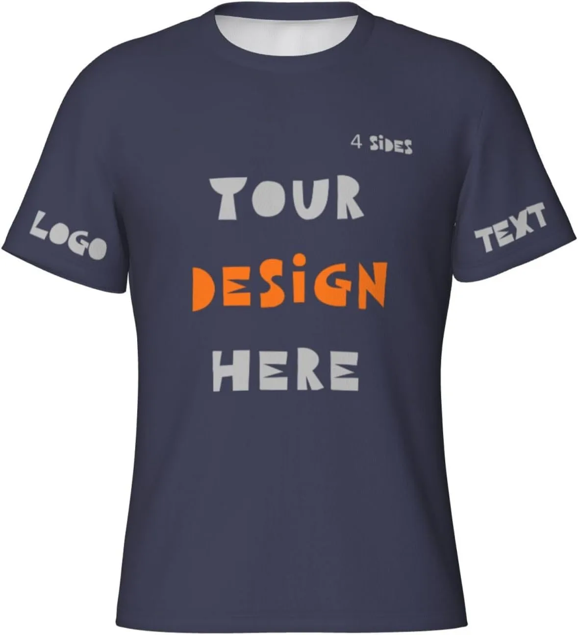 

Футболка с принтом на 4 сторонах