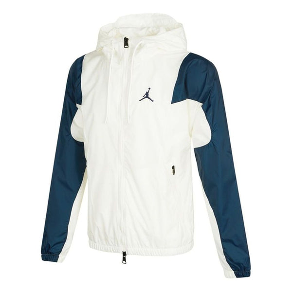 

Куртка Men's Air Jordan Contrasting Colors Casual Sports Hooded Jacket Autumn White, белый