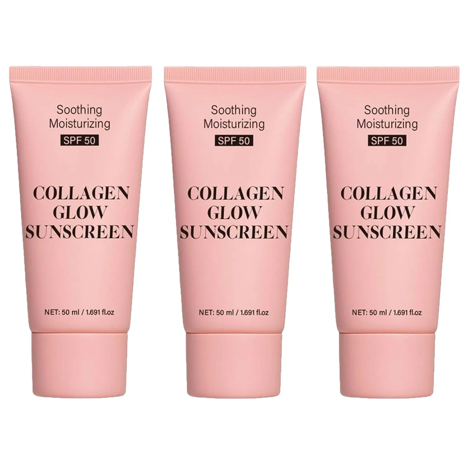 Солнцезащитный крем для лица с коллагеном SPF 50 (3 шт.) Bainuai, 3Pc