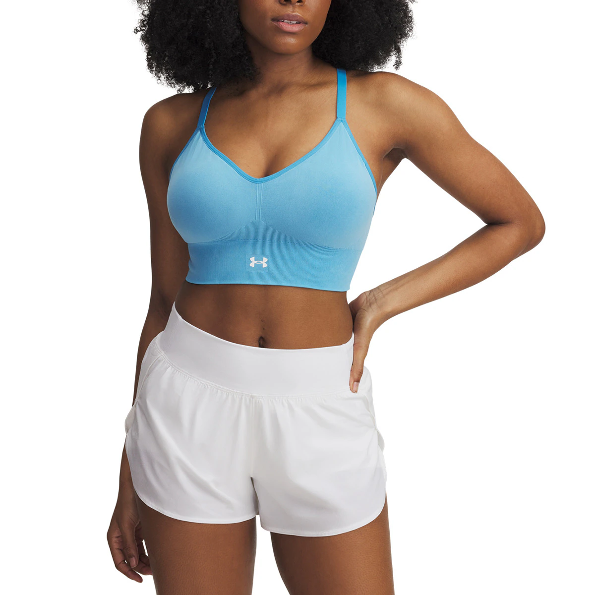 

Женский топ Vanish Seamless Washed Low Under Armour, синий