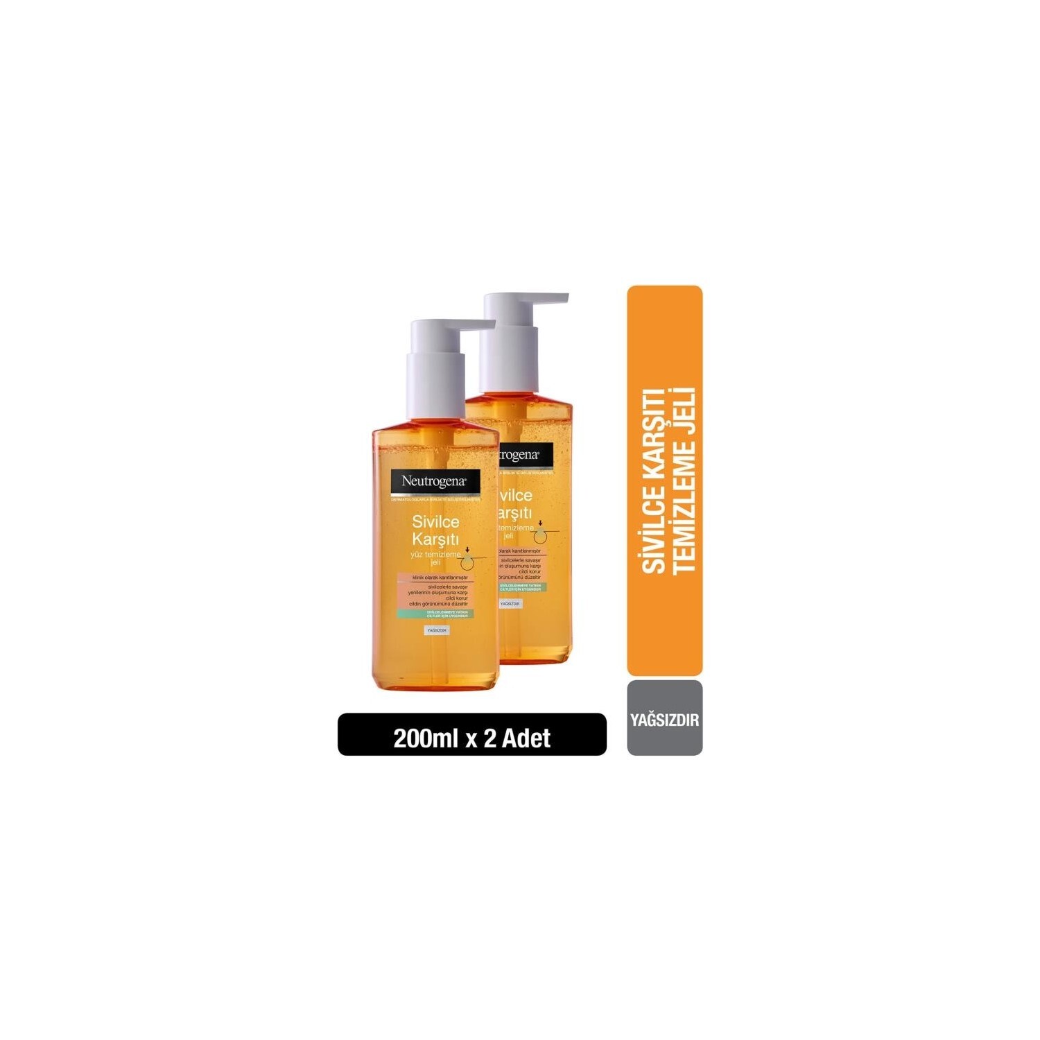 

Очищающий гель для лица Neutrogena, 200 мл, 2 шт