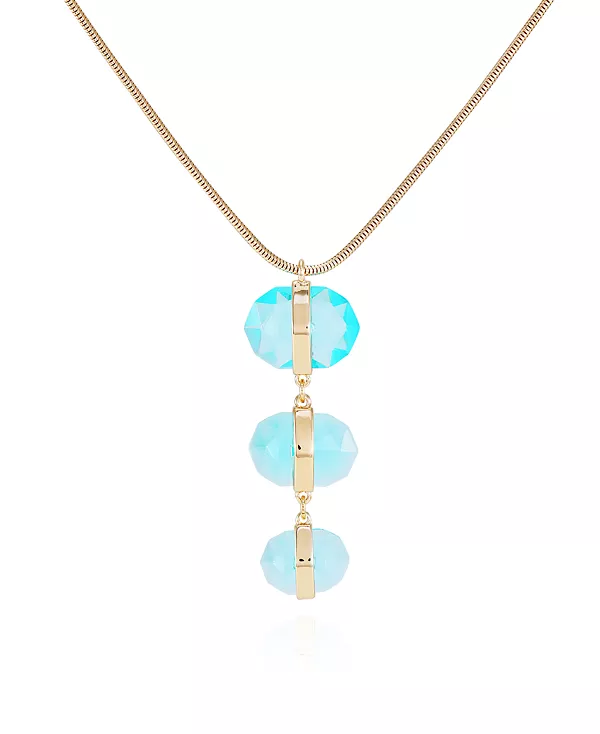 

Длинное эффектное ожерелье с подвеской цвета морской волны золотистого оттенка, 30 дюймов + удлинитель 2 дюйма Vince Camuto, gold