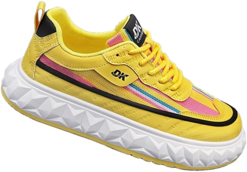 

Летние мужские кроссовки больших размеров для повседневного спорта - стильные и дышащие - подходят для улицы и ежедневной носки Fmshi, желтый