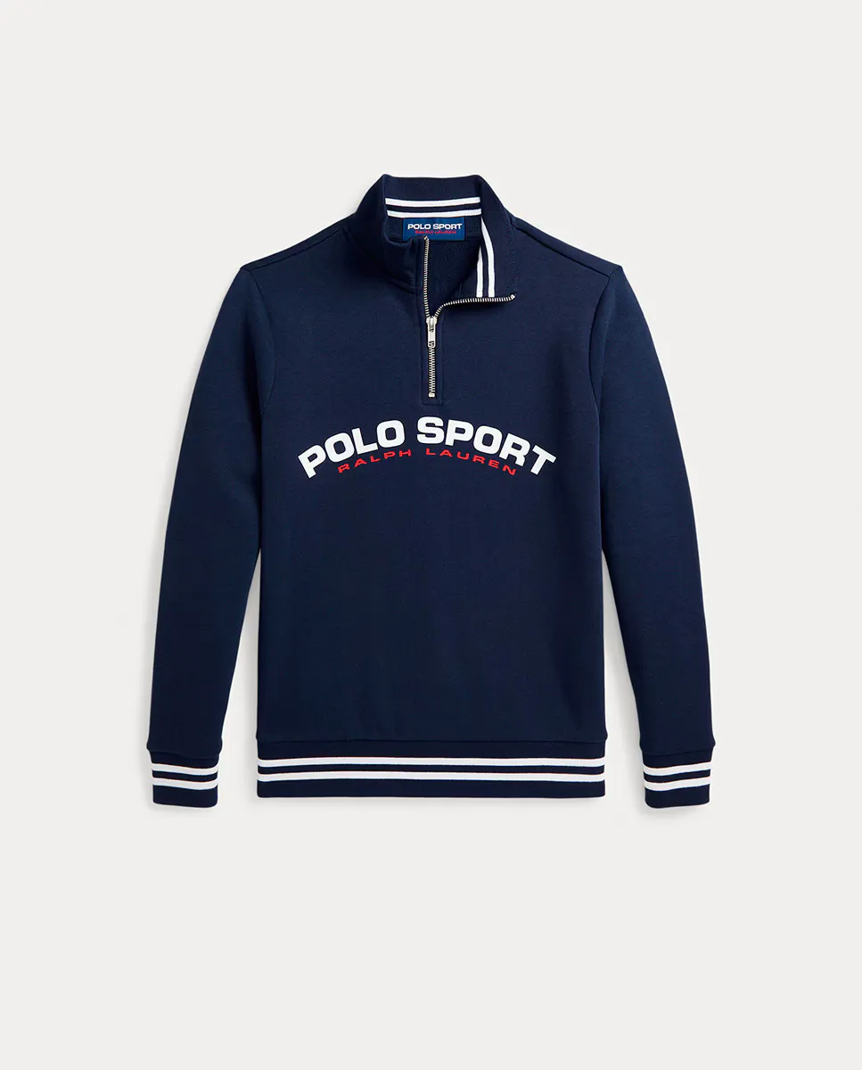 

Свитшот унисекс на молнии на половинке Polo Sport Polo Ralph Lauren, тёмно-синий