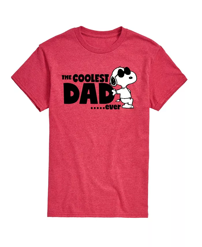 

Футболка мужская с коротким рукавом Hybrid Apparel Peanuts Dad AIRWAVES, красный