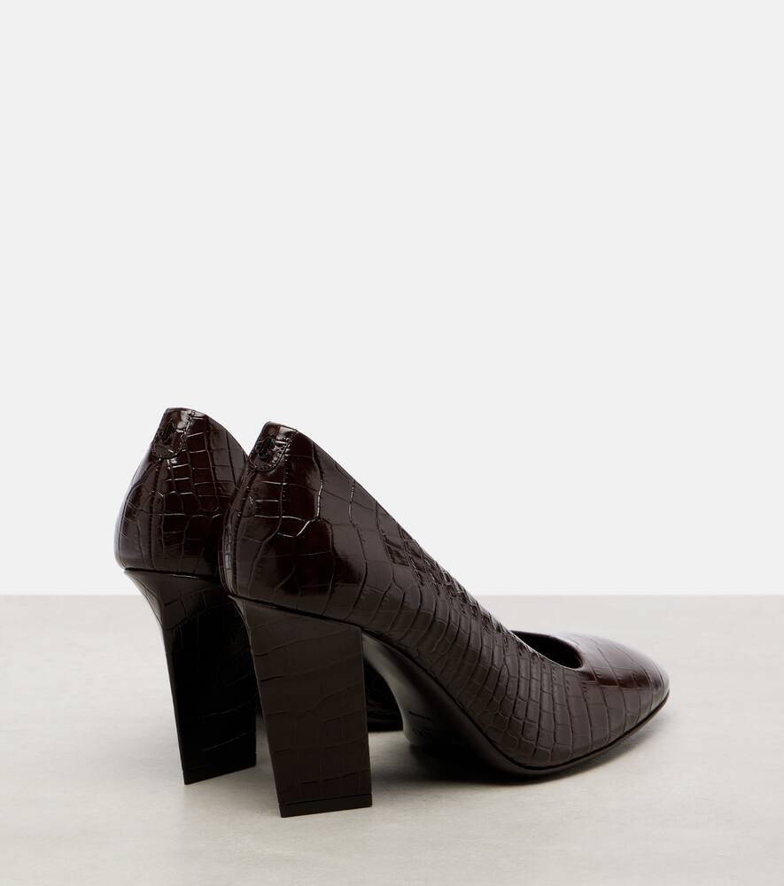 Туфли-лодочки Farren 85 из кожи с эффектом крокодила Jimmy Choo, Chocolate — фото 2