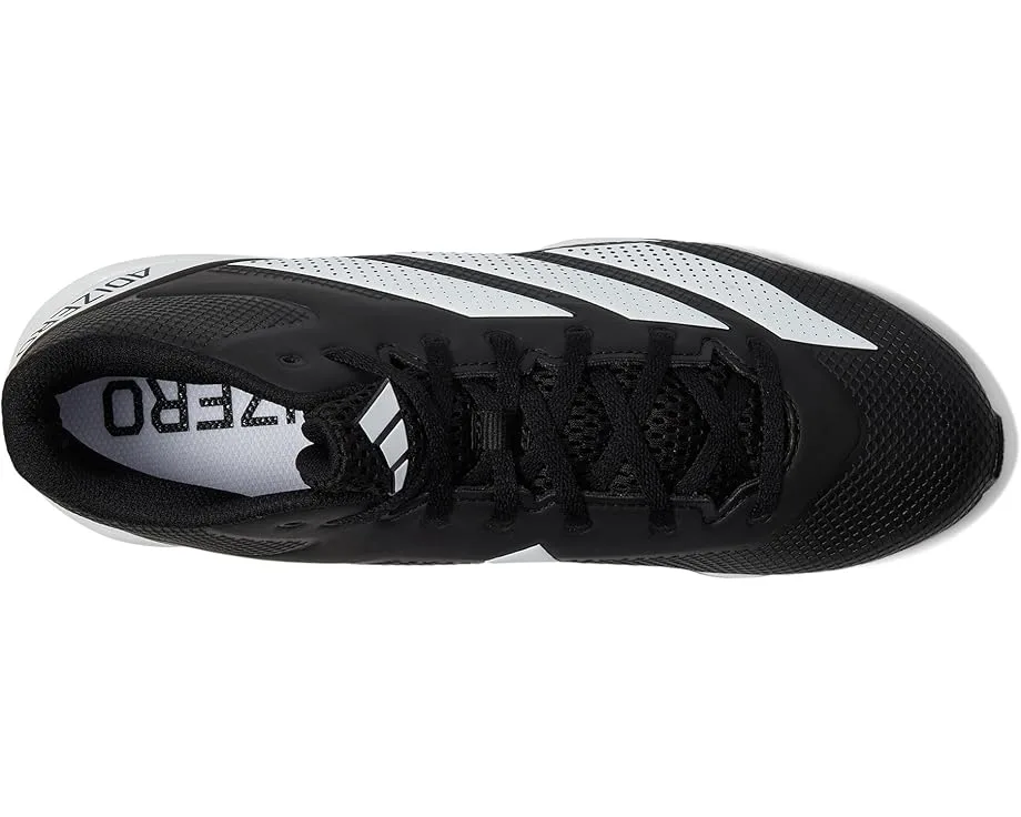 Кроссовки Adidas Adizero Impact.2 Molded Rubber Football Cleats, Black/White/Black — фото 2