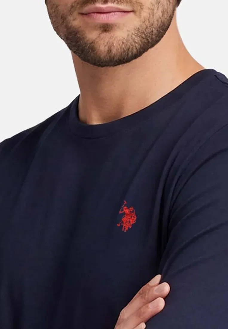Лонгслив Basic U.S. Polo Assn., navy-рот — фото 4