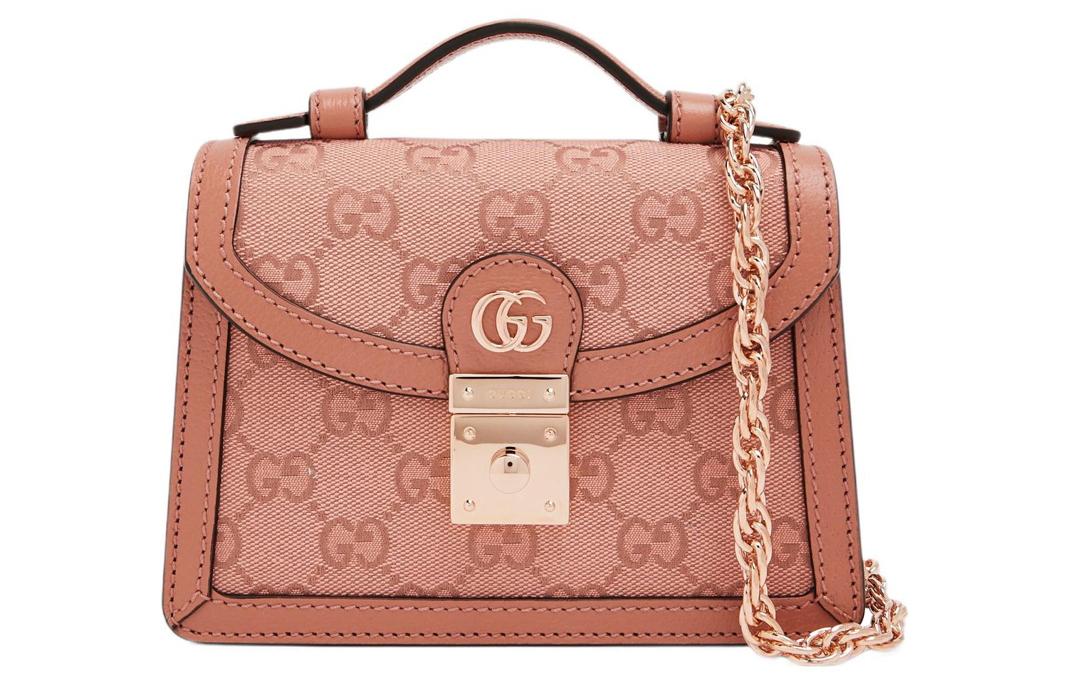 

Ophidia Canvas With Leather Плечевая Сумка Через Плечо Женская Розовая GUCCI