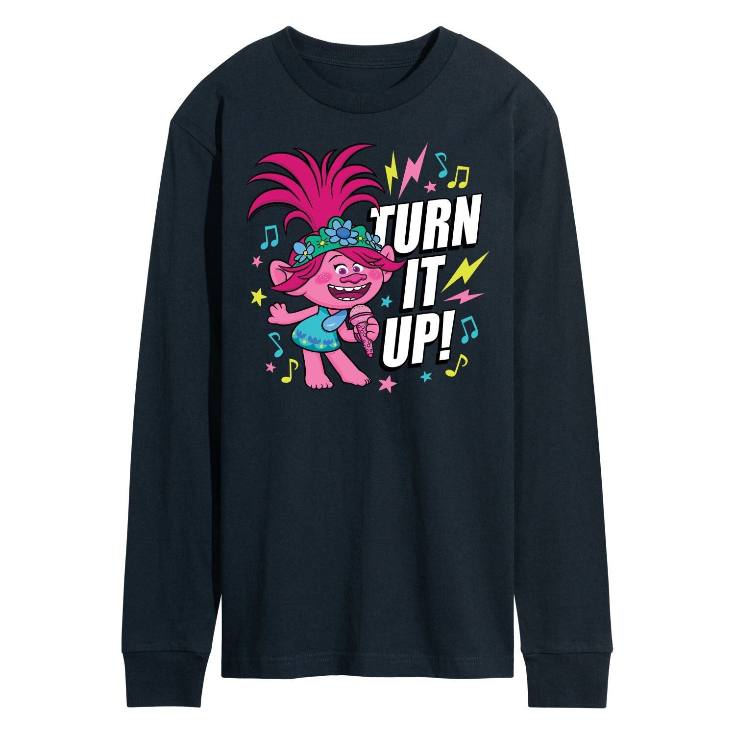 

Мужская футболка с длинными рукавами Trolls Turn It Up Licensed Character