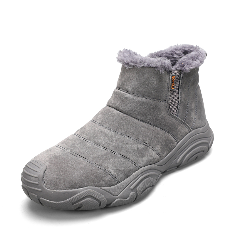 

Bull charm Серые утепленные короткие зимние ботинки мужские, цвет Gray Padded Jacket