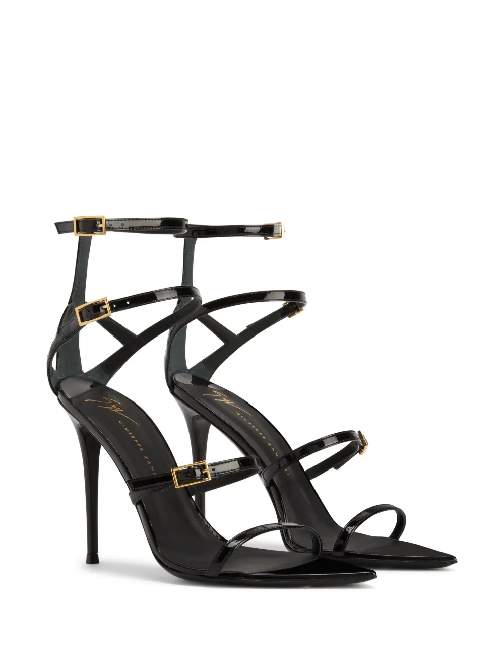 Лакированные босоножки Intriigo Abely 105 Giuseppe Zanotti, черный — фото 2