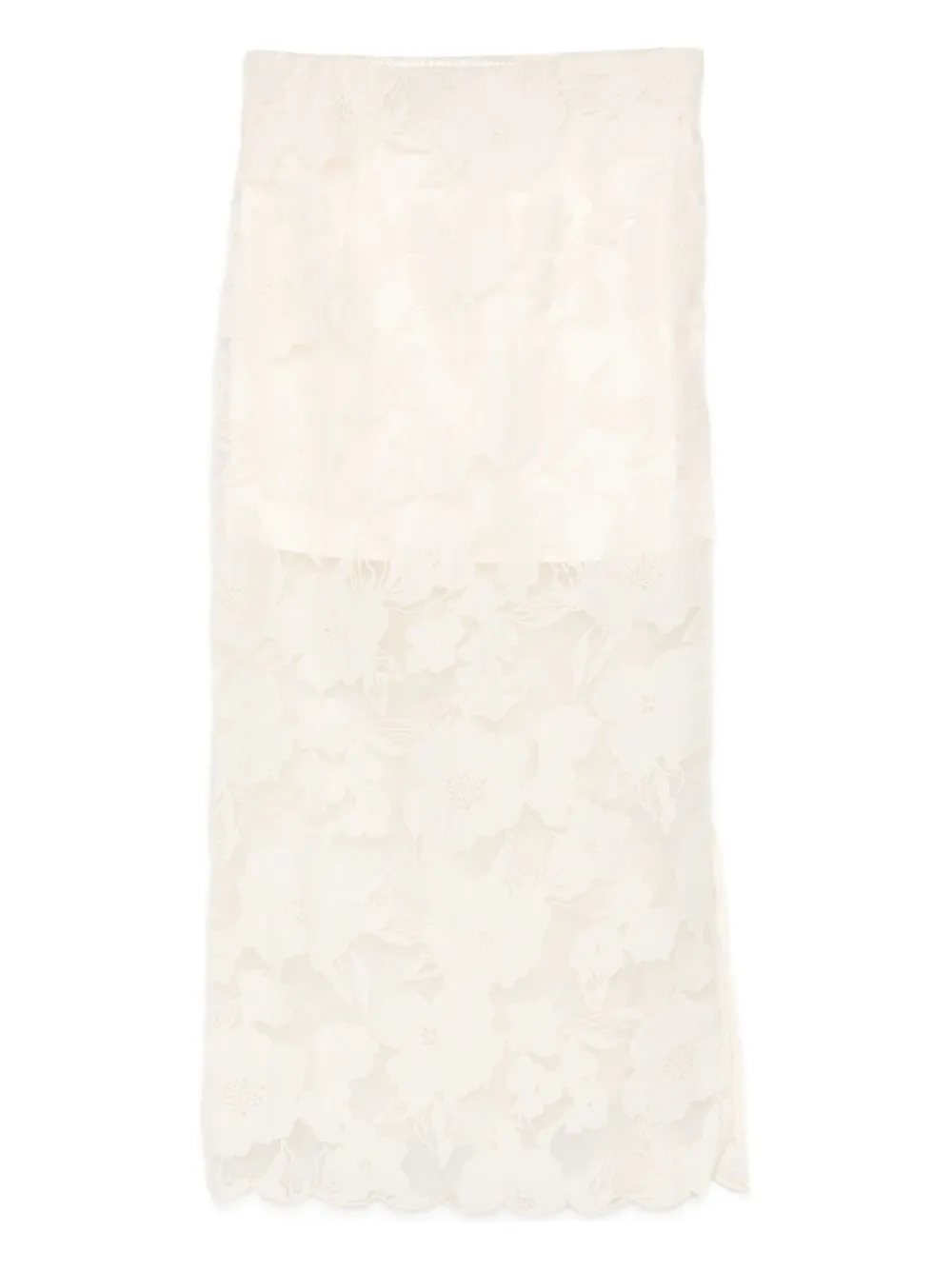 

Юбка с фестонами и цветочным принтом Malina, нейтральный