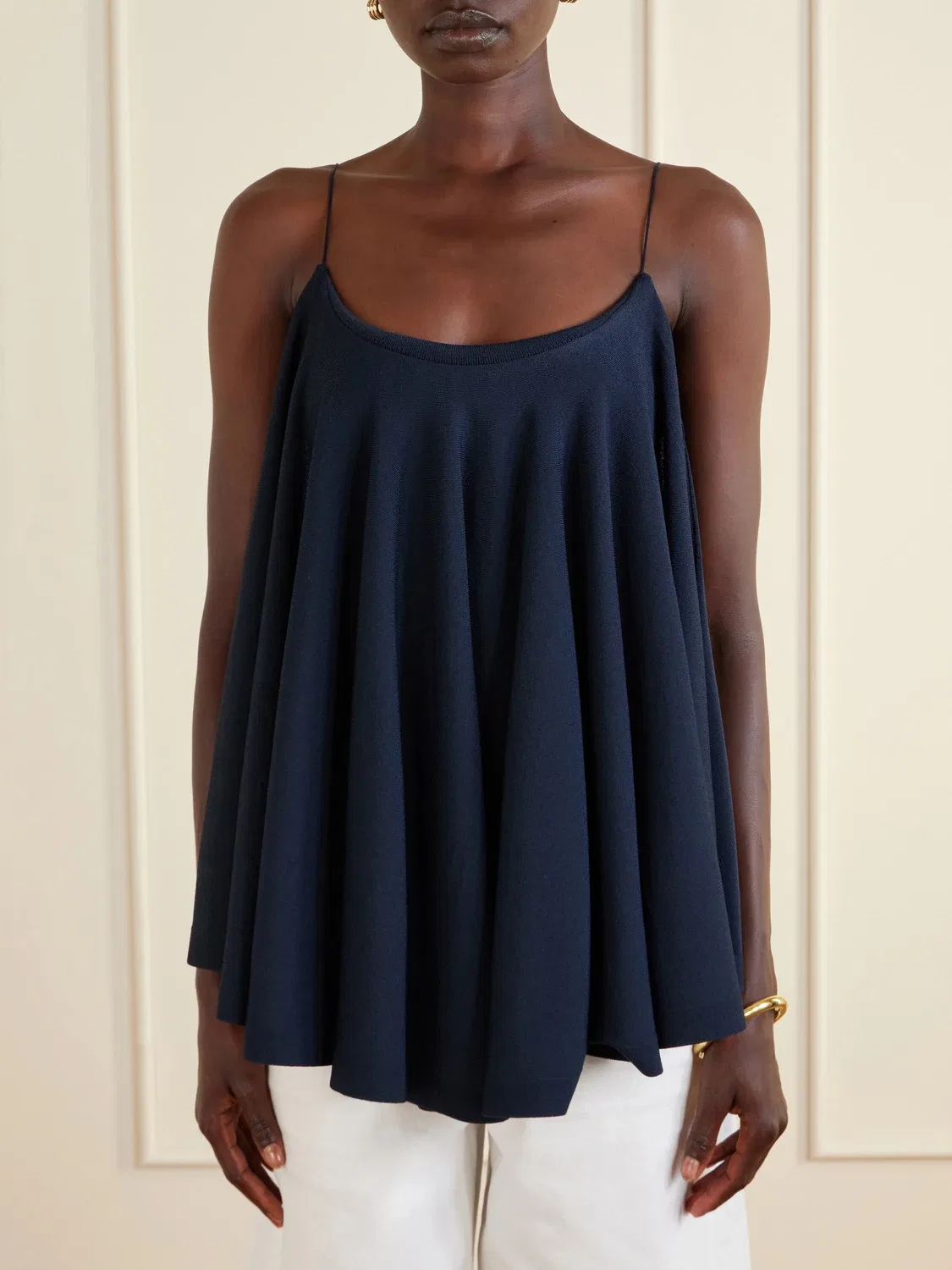 Трикотажный топ Le Haut Voile с открытой спиной Jacquemus, синий — фото 3