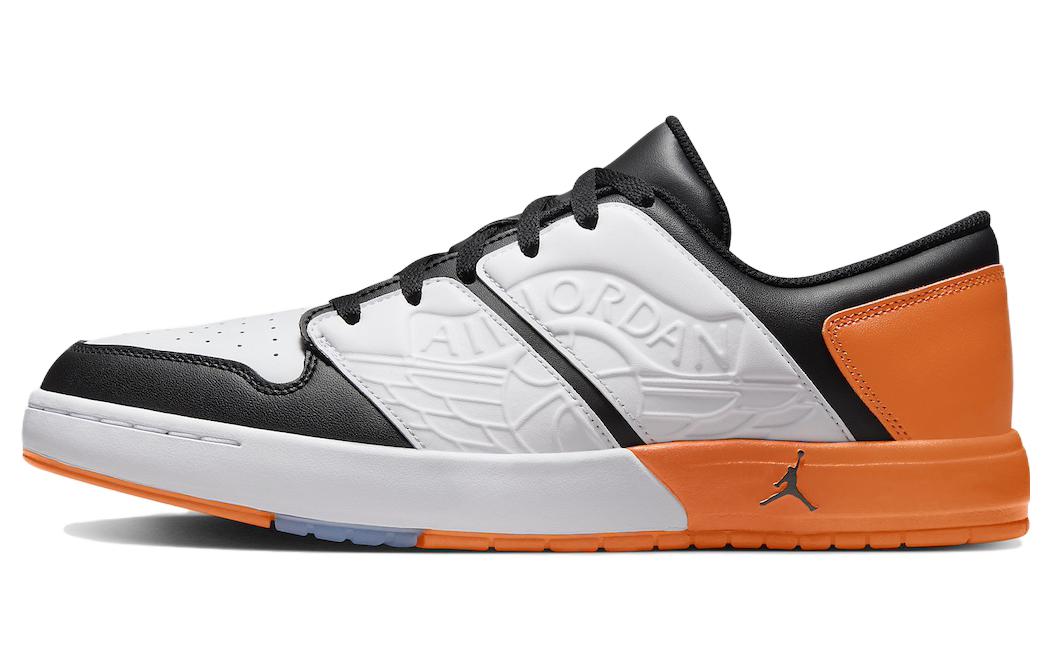 

Nu Retro 1 Low Orange Blaze Jordan, белый черный оранжевый