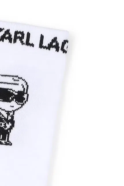 Носки детские хлопковые Karl Lagerfeld, белый — фото 3