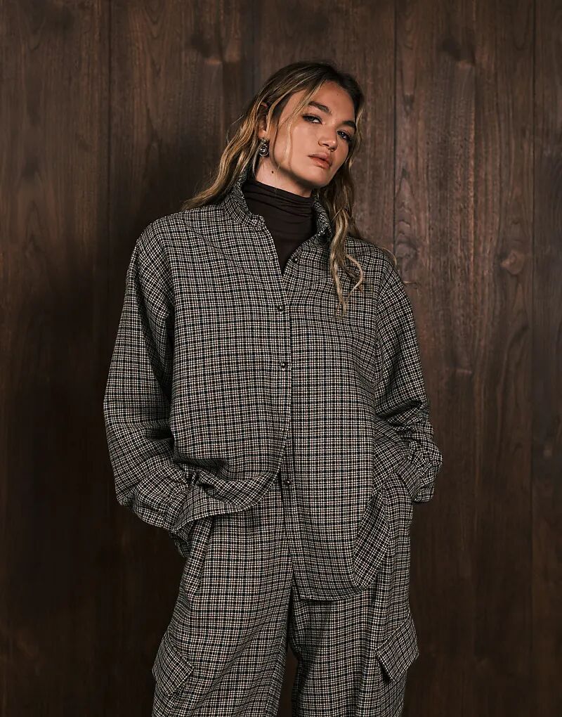 

Куртка свободного кроя ASOS DESIGN в клетку