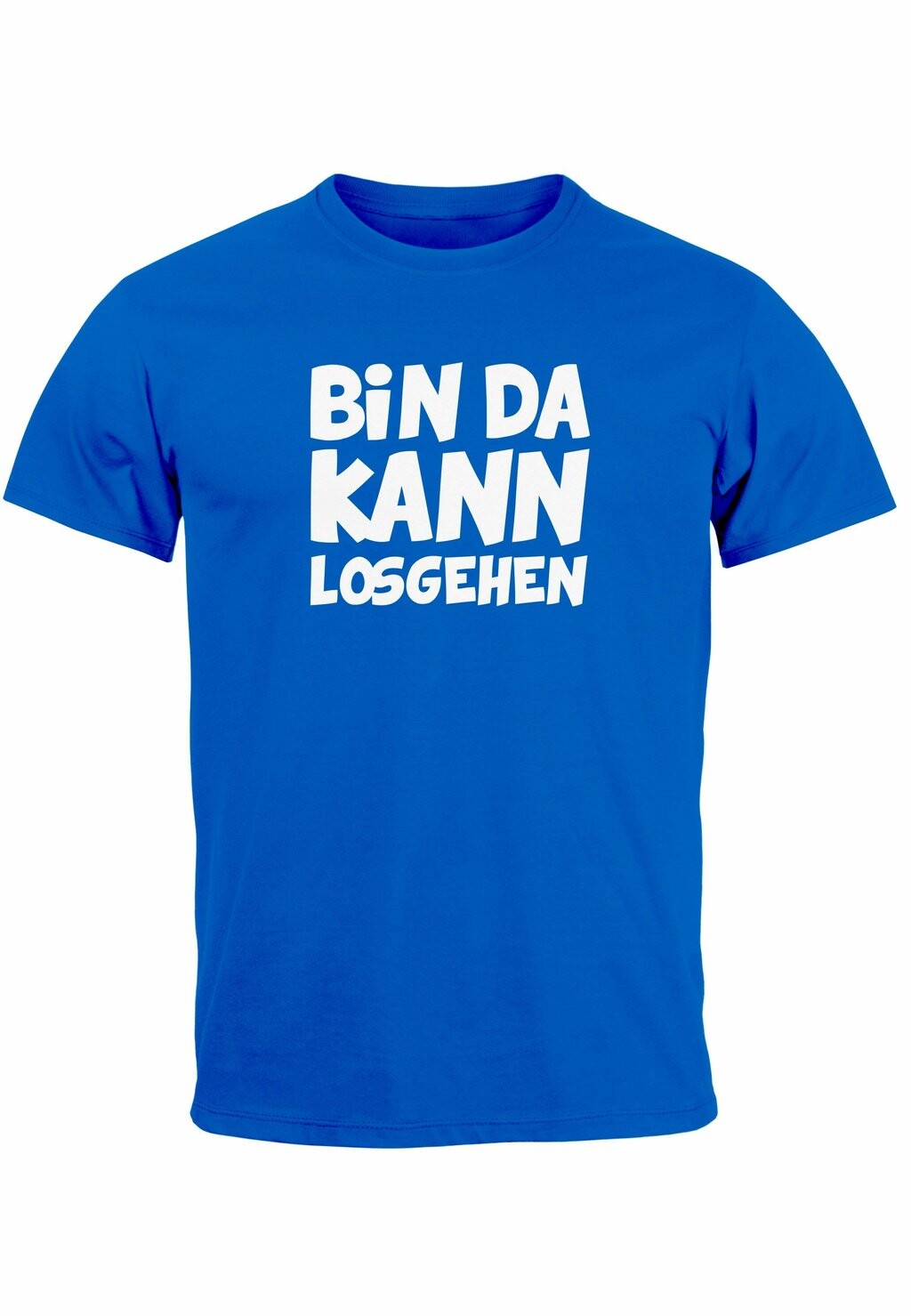 

Футболка с принтом MIT SPRUCH BIN DA KANN LOSGEHEN FUN MOONWOR MoonWorks, синий