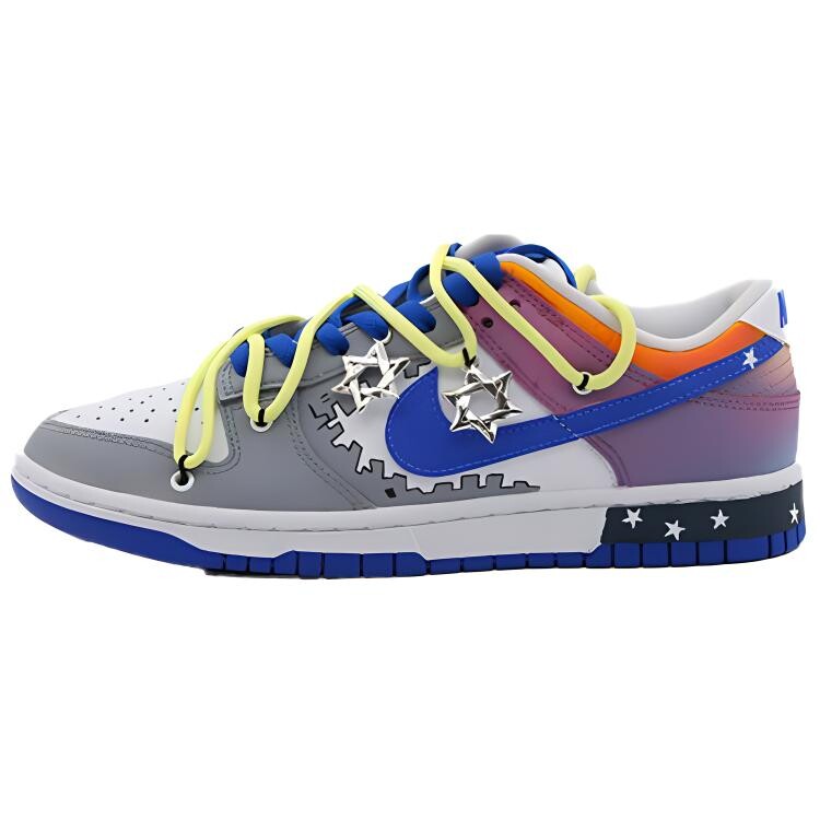 

Кроссовки Nike Dunk Skateboarding Shoes Men Low-top White Blue, синий