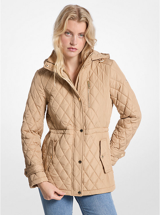 

Стеганая куртка с капюшоном Michael Kors, хаки