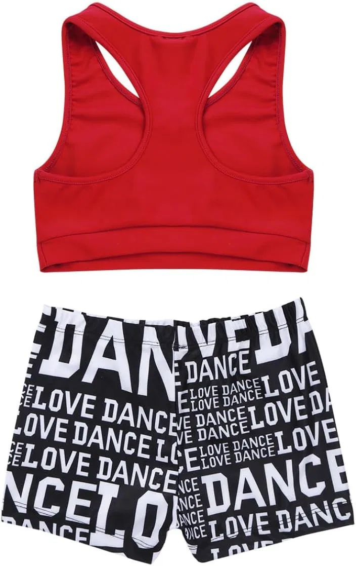 Детский спортивный комплект из топа и шорт YOOJOO, Red — фото 4