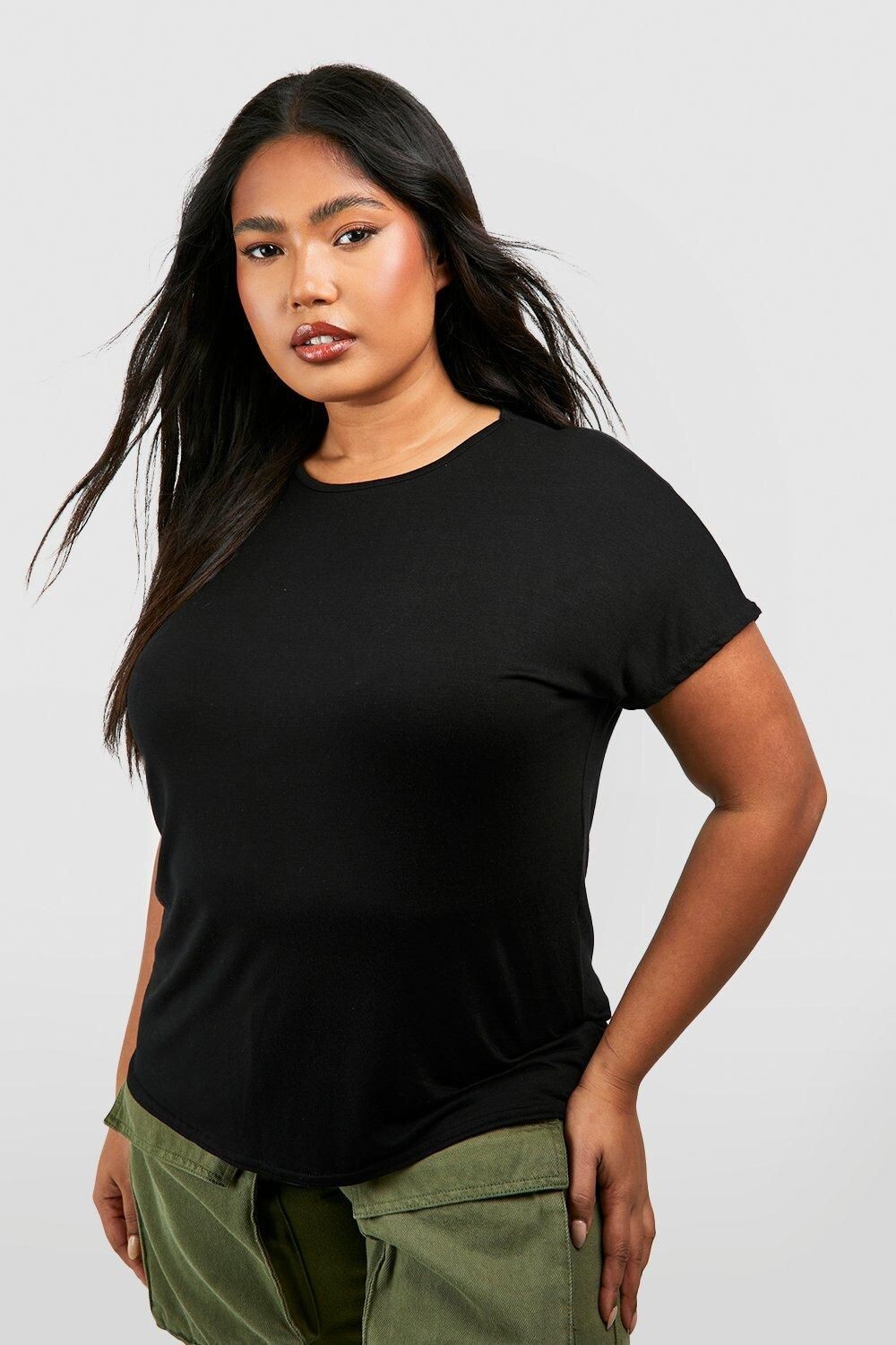 

Плюс большая футболка Boohoo, черный