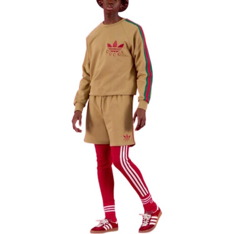 Толстовка Adidas X Мужская Gucci, темно-бежевая, темно-бежевый — фото 3