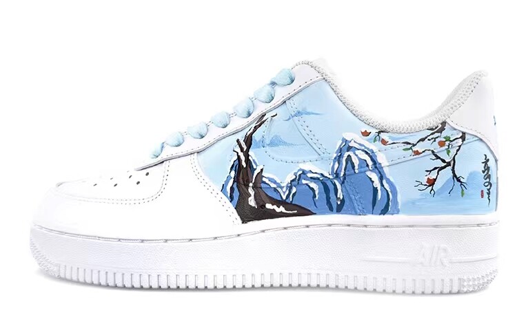 

Кроссовки Nike Air Force 1 Skateboard Shoes Men Low-Top White Blue