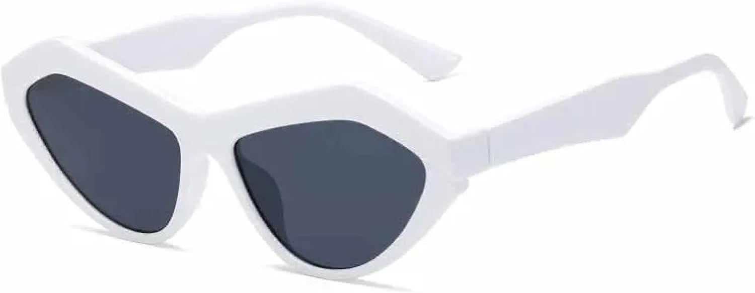 

Модные солнцезащитные очки «кошачий глаз» треугольной формы для женщин, роскошные очки для вождения и активного отдыха, солнцезащитные очки Okulary UV400 TKKTLLT, White Gray