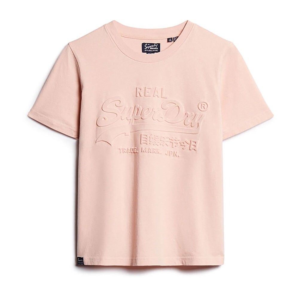 Футболка с коротким рукавом Superdry Embossed Vl Relaxed, розовый — фото 2