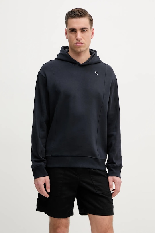 

Хлопковая толстовка Armani Exchange, темно-синий