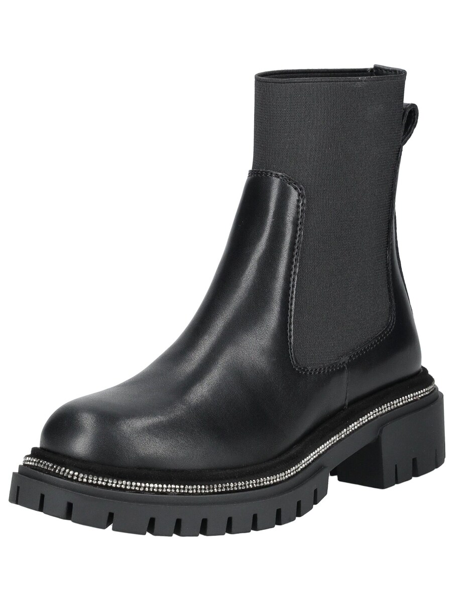 Женские ботинки челси Steve Madden кожаные со стразами, черный