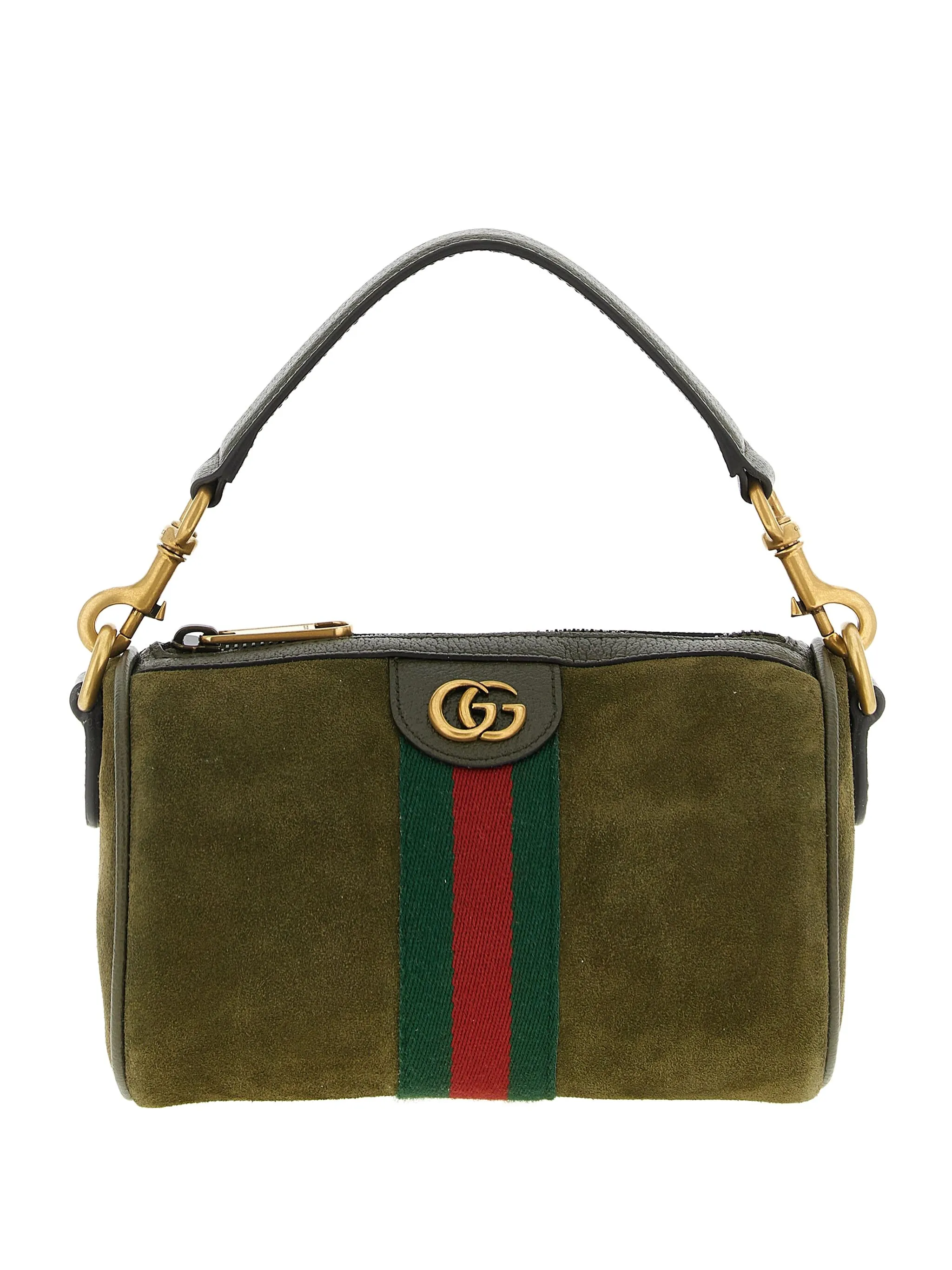 

Мини-сумка Ophidia с отделкой Web Gucci, зеленый
