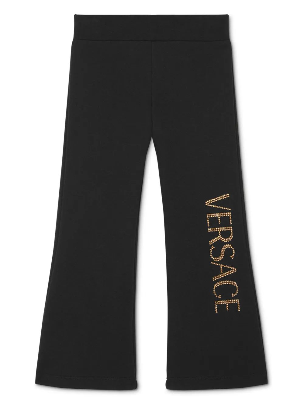 

Расклешенные брюки с логотипом Versace Kids, черный