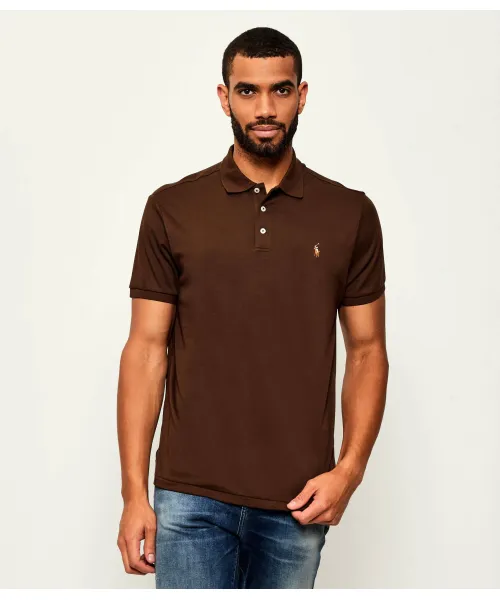 

Футболка поло Slim fit Polo Ralph Lauren, коричневый
