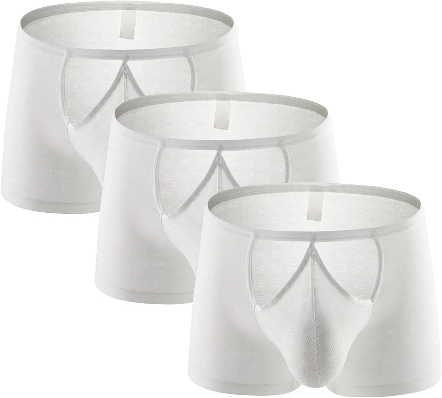 Боксеры из сетки, Ice Silk, White-3pc