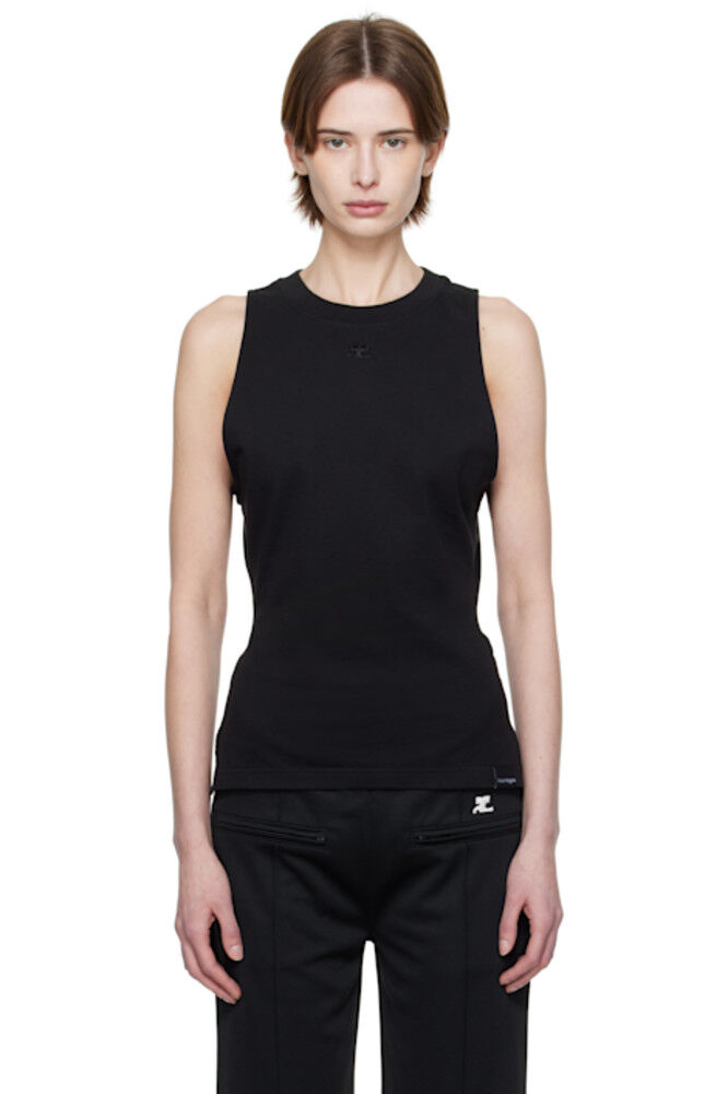 

Черная облегающая майка Courrèges
