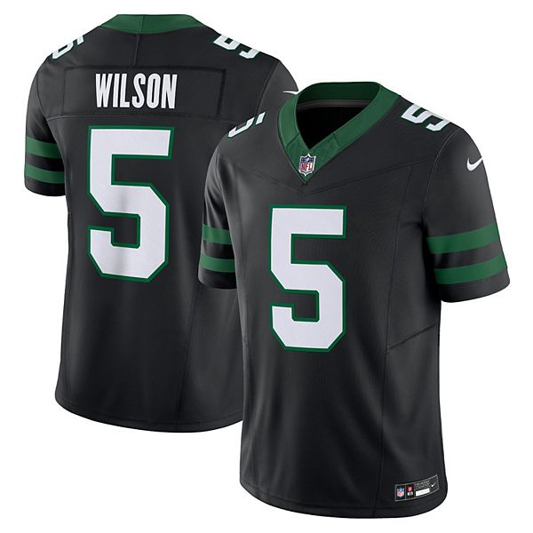 Футболка Garrett Wilson Legacy Black New York Jets Alternate Vapor FUSE Limited Nike — фото 2