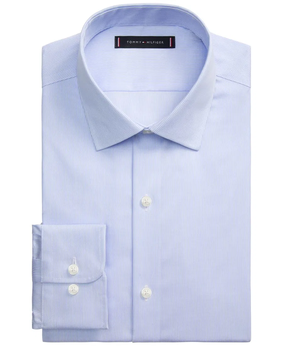 Мужская рубашка TH Flex Twill Regular-Fit Tommy Hilfiger, Classic Blue — фото 3