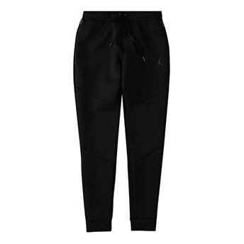 

Брюки Air Jordan As Flight Tech Diamond Pant Solid Color Training Running Bundle Feet Sports Pants Black, черный