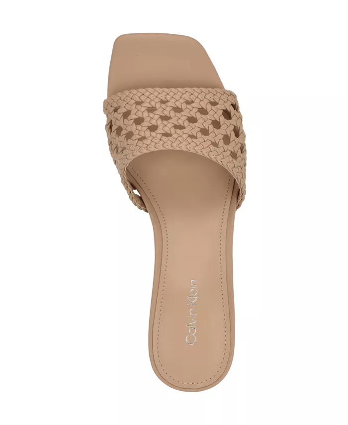 Босоножки Brianny Woven Slip-On Calvin Klein, коричневый/бежевый — фото 4