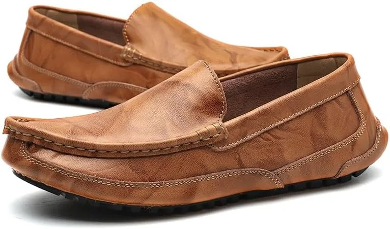 Лоферы кожаные Loafers for Men, коричневый SayfuR — фото 3