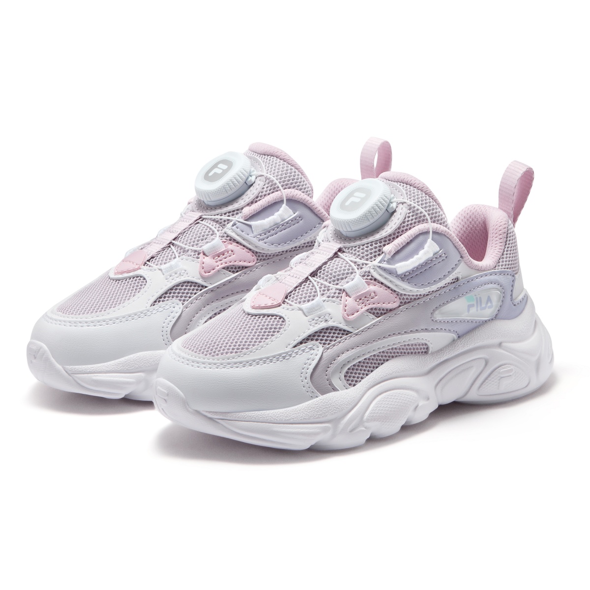 FILA KIDS Легкие кроссовки с низким верхом и амортизаторами для детей от 3 до 7 лет – цвет орхидеи фиолетовый/белый — фото 3