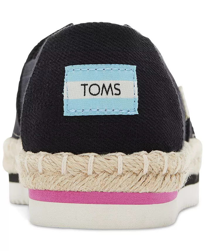 Женские эспадрильи Alpargata на платформе с закрытым носком TOMS, черный — фото 3