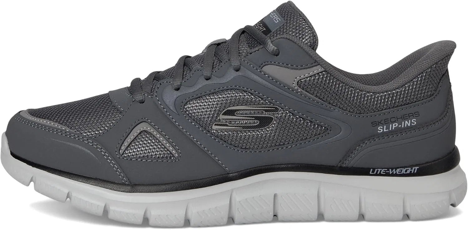 Мужские кроссовки Skechers Hands-Free Slip-ins Track Trainers, 2-Darkgray — фото 4